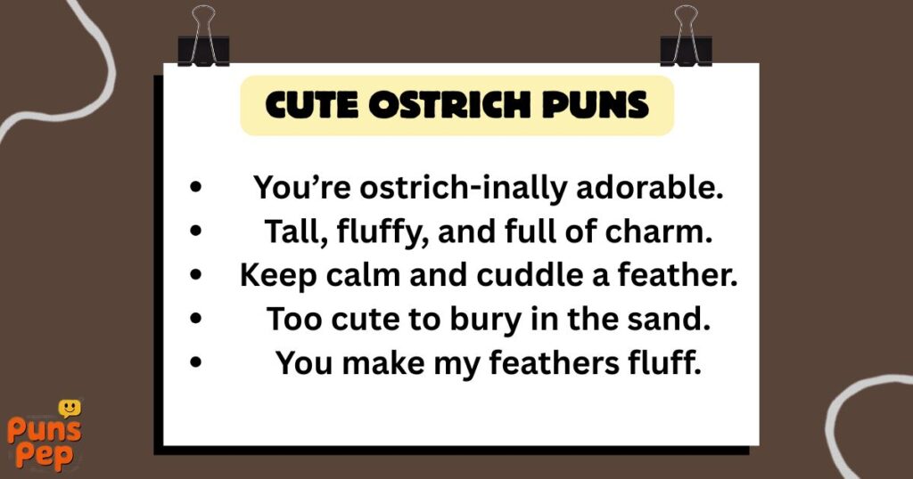 Cute Ostrich Puns