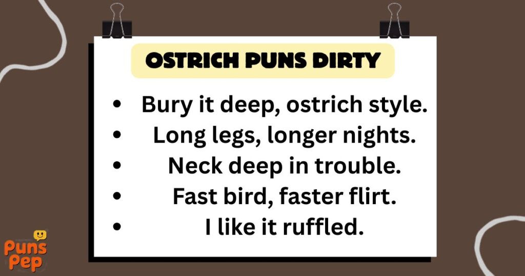 Ostrich Puns Dirty