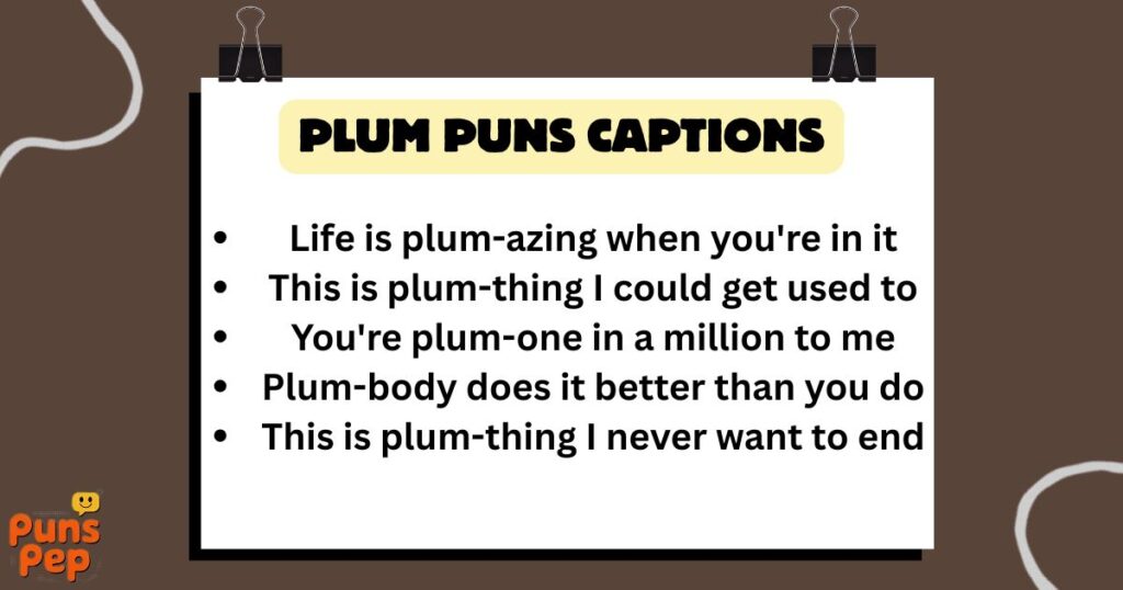 Plum Puns Captions