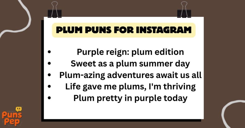 Plum Puns for Instagram