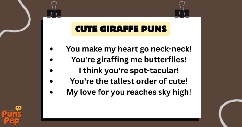 Cute Giraffe Puns