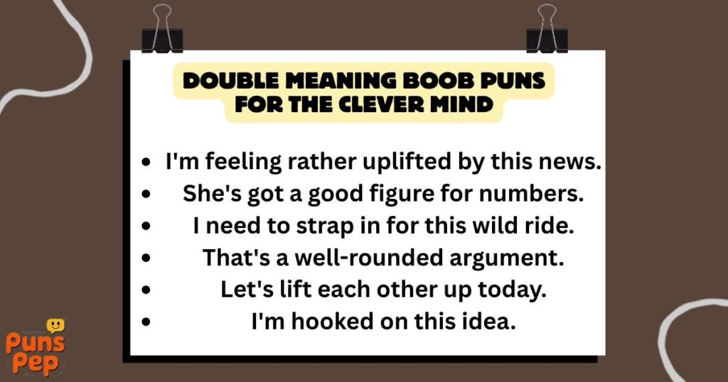 Double Meaning Boob Puns for the Clever Mind