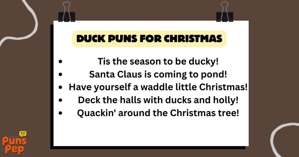 Duck Puns For Christmas