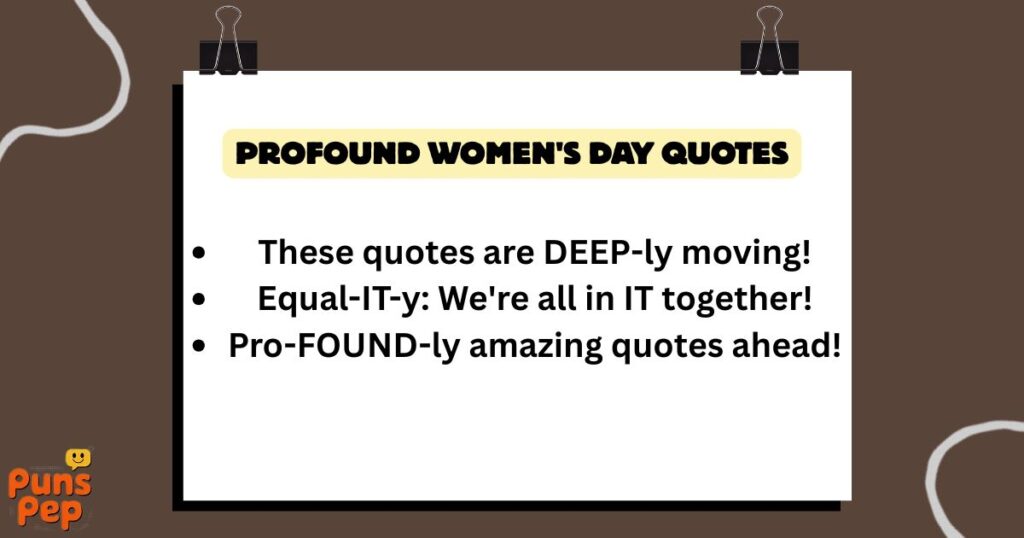 Profound Women's Day Quotes